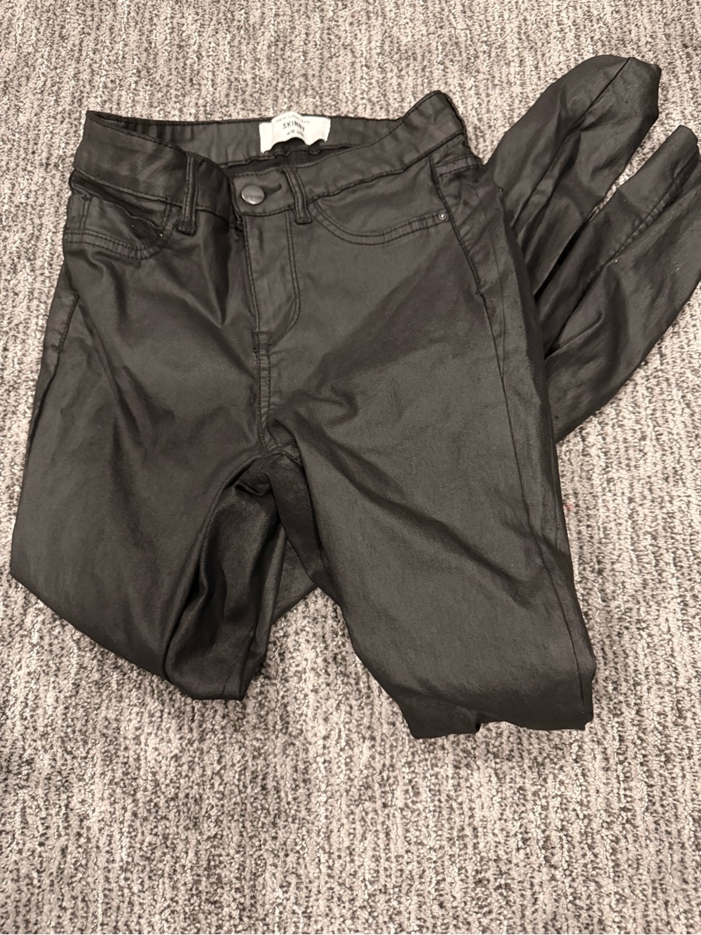 New Look Tall Skinny Black Coated Jeans - Classic Slim Fit